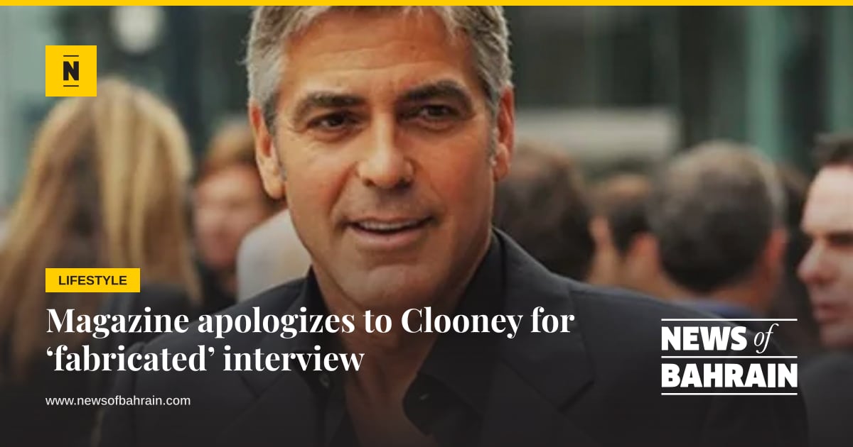 Magazine apologizes to Clooney for ‘fabricated’ interview | News of Bahrain